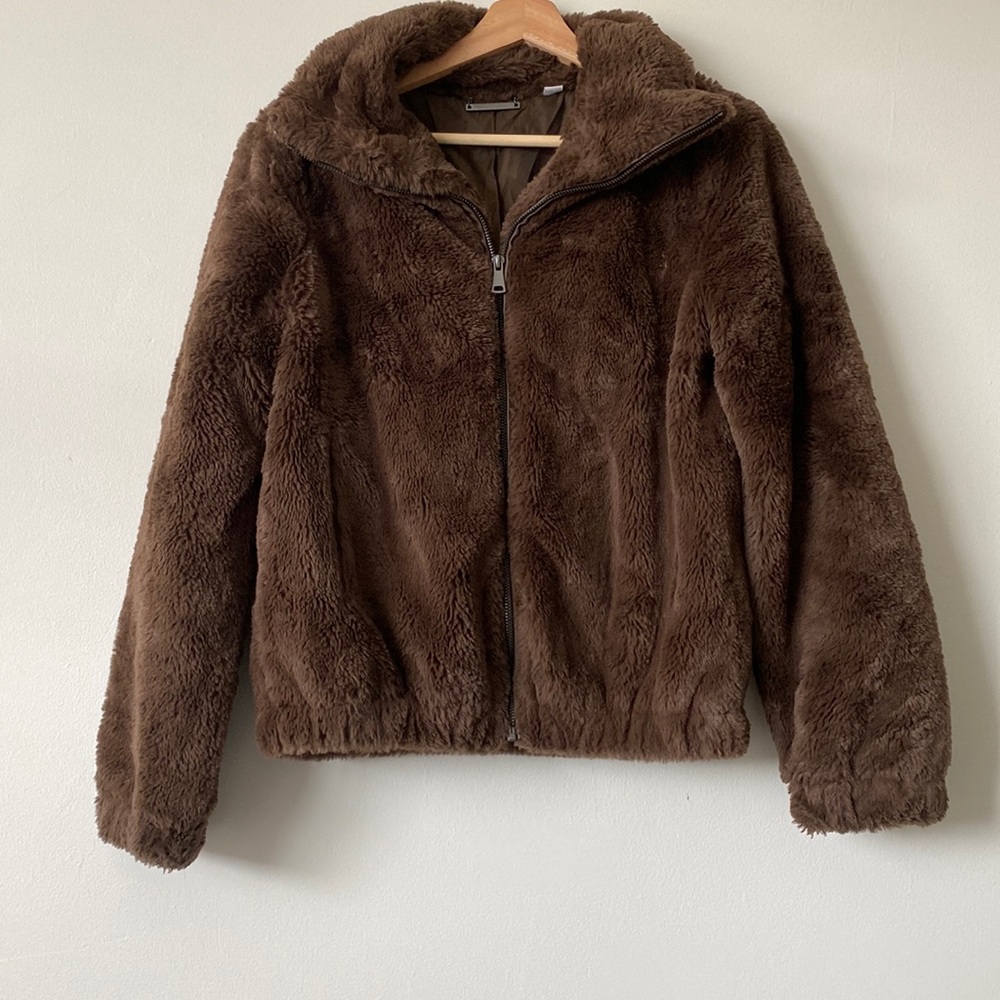 M Magaschoni Brown faux fur jacket. Size XS